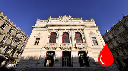 Avec vous / Donnez votre sang, Don du sang au Théâtre Molière, Sète