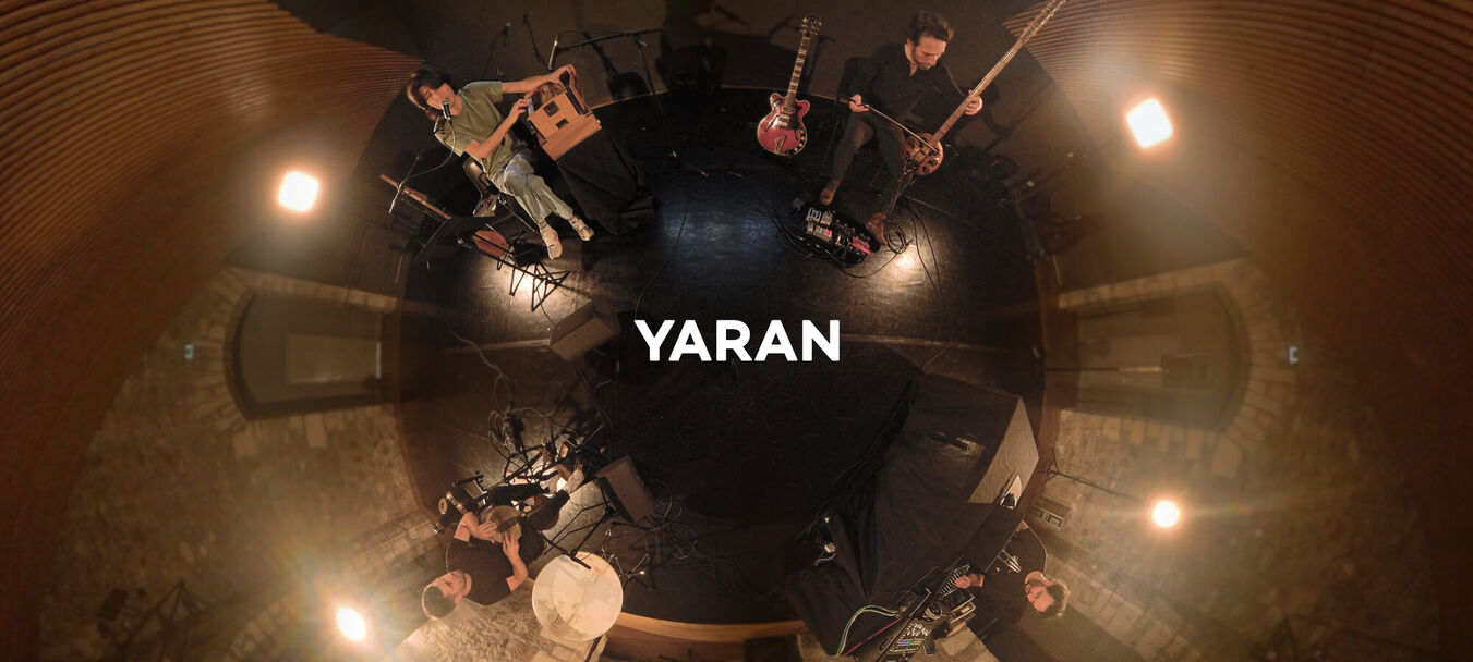 YARAN | Yaran - Esmatullah Alizadah - Nicolas Beck - Bashi Pfefferli - Benjamin Lévy | Création 2025 | Production déléguée Théâtre Molière - Sète | Esmatullah Alizadah - Nicolas Beck - Bastian Pfefferli - Benjamin Lévy - Chloé Loneiriant